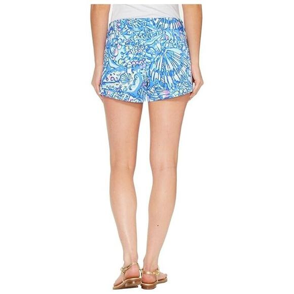 Lilly Pulitzer Women's Multicolor Floral Medium Wash The Walsh Shorts Size 0 - Picture 3 of 12